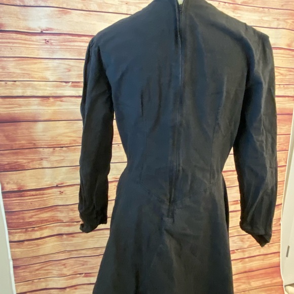 Handmade Black Long Sleeve Amish Peasant Maxi Dress, Size Small - Picture 7 of 7